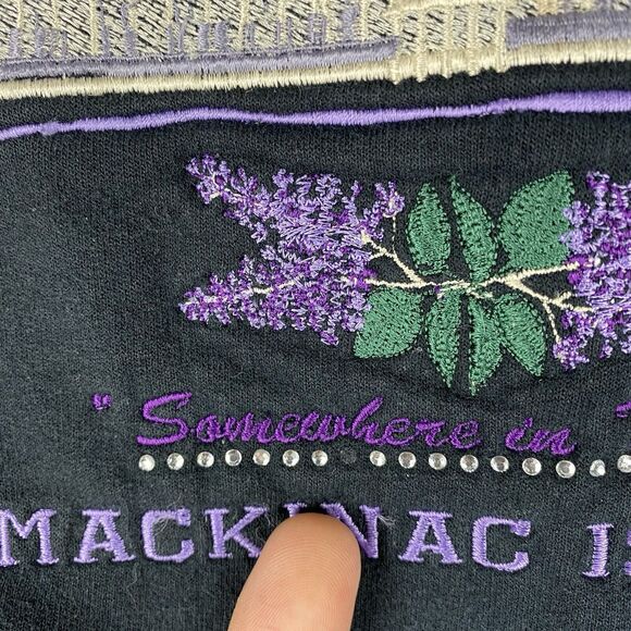 Vtg Somewhere In Time Sweatshirt Size XL Black Mackinac Island Christopher Reeve - Picture 5 of 16